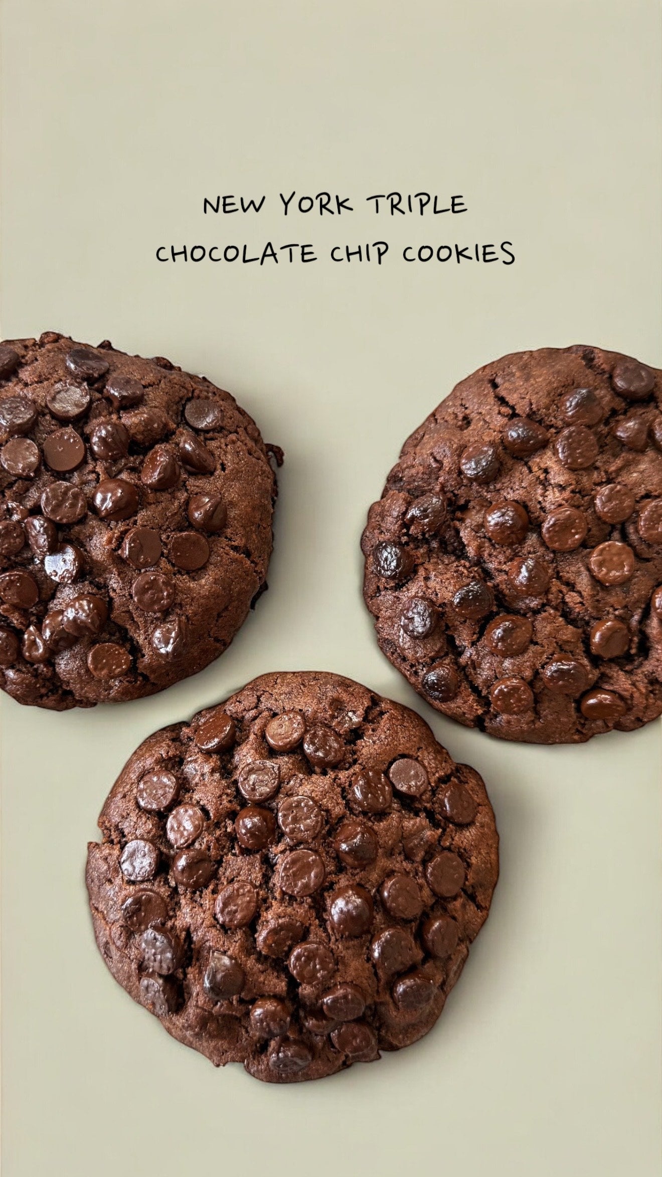 New York Triple Chocolate Chip Cookies - Box of 6